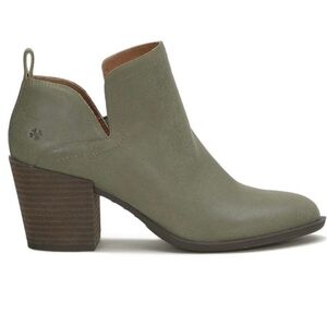 Lucky Brand Women Branndi Leather Heels Boots Shoes Sz 7.5M